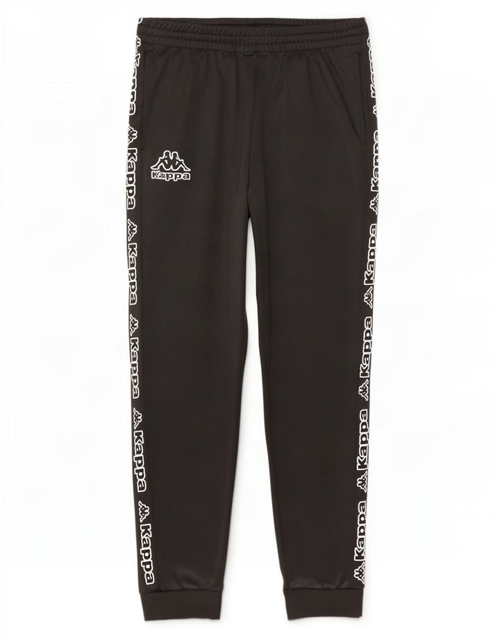 Kappa Hombre Pantalones De Chándal Gráfico Joggers Large Poliéster Negro