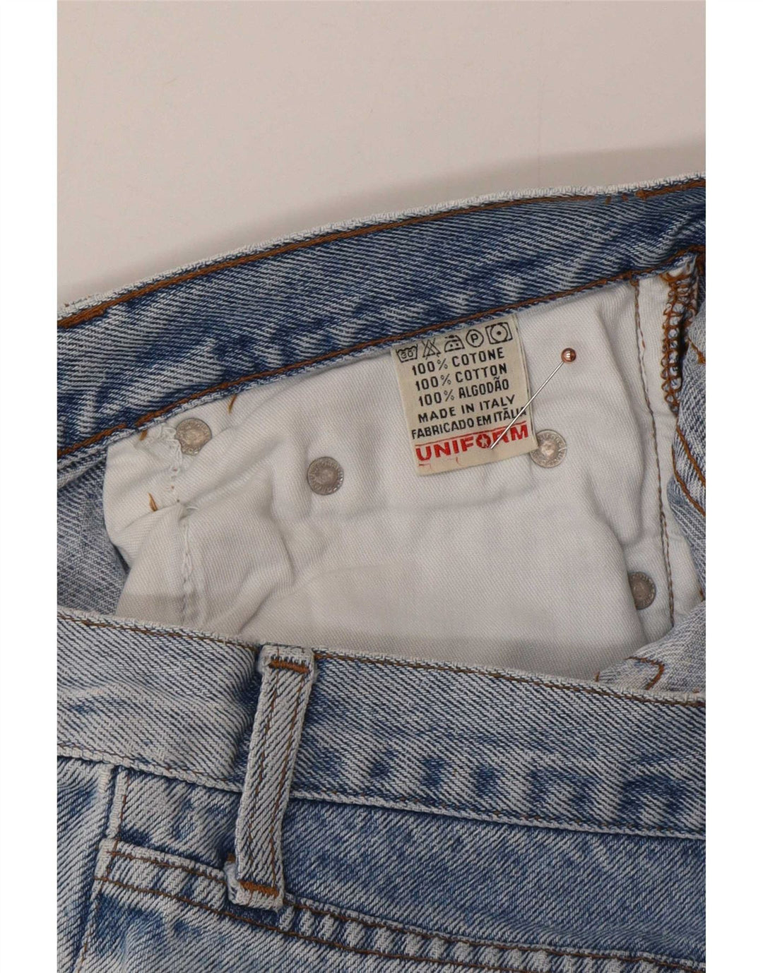 Vaqueros rectos uniformes para hombre W31 L30 Algodón azul