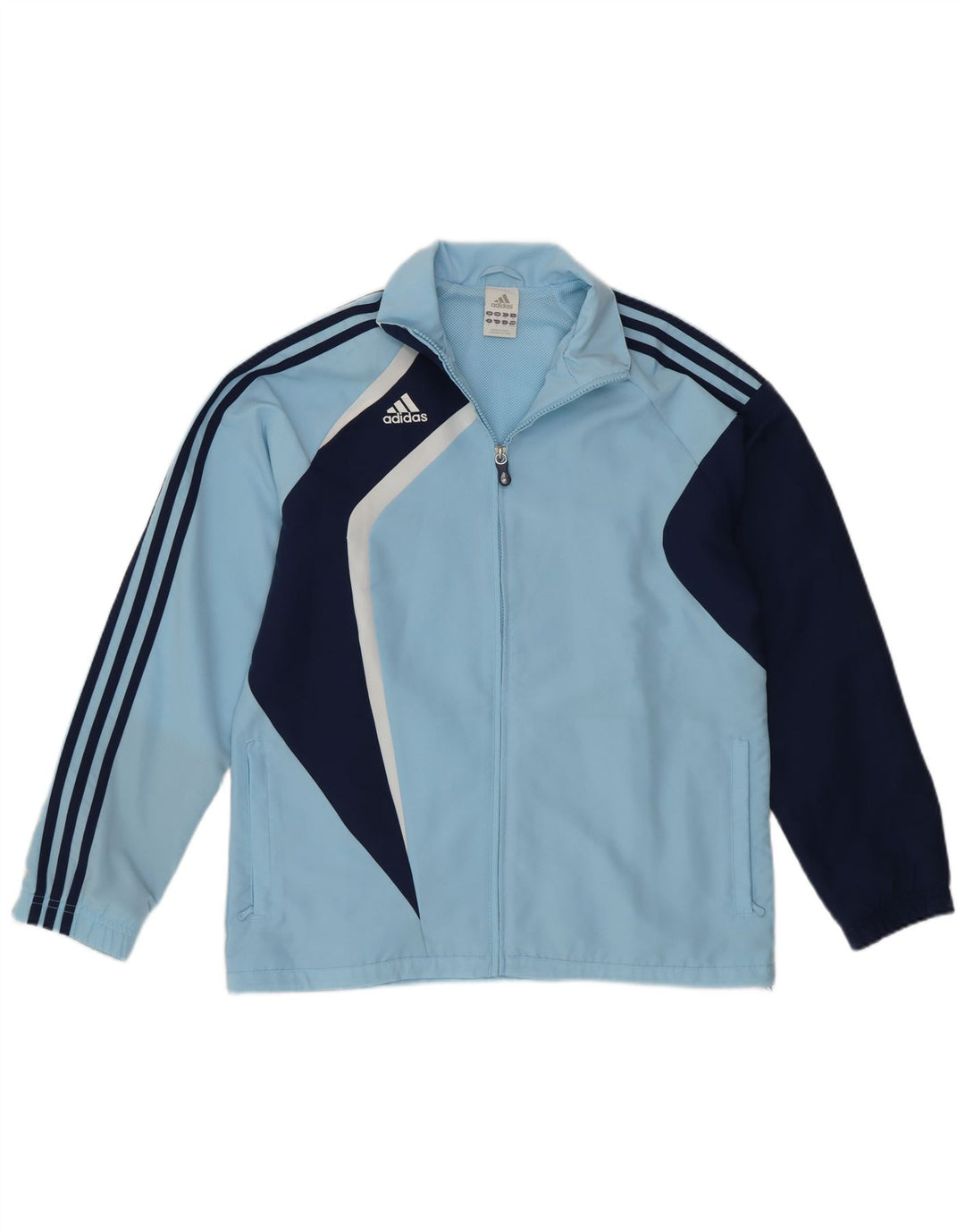 ADIDAS Hombre Chándal Top Chaqueta Azul Medio Colorblock Poliéster