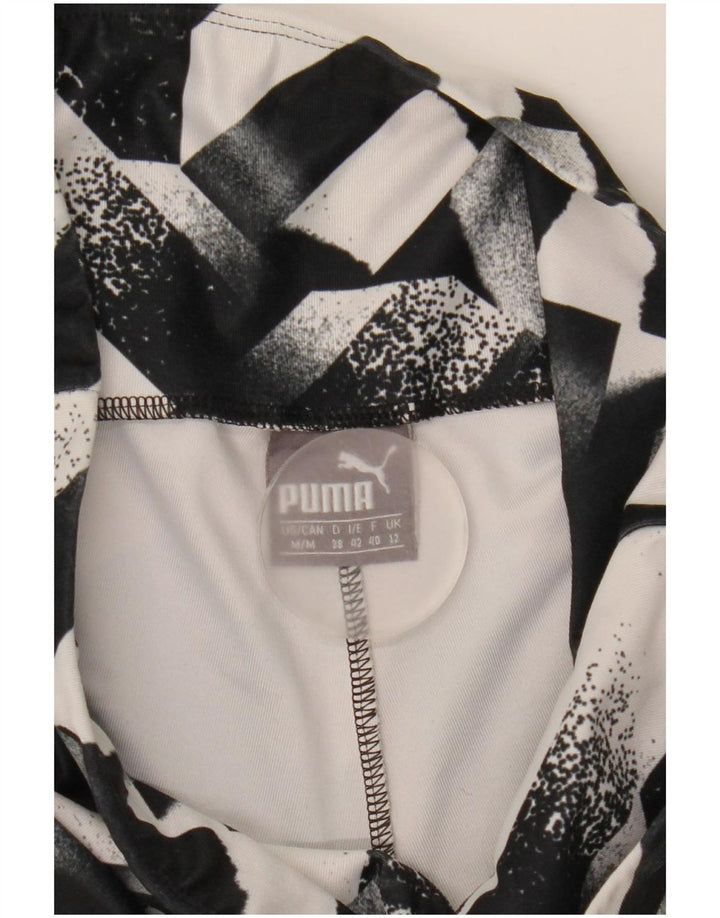 Puma Leggings para mujer UK 12 Mediano Negro Geométrico