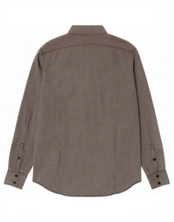 Camisa G-Star para hombre de algodón a cuadros gris grande