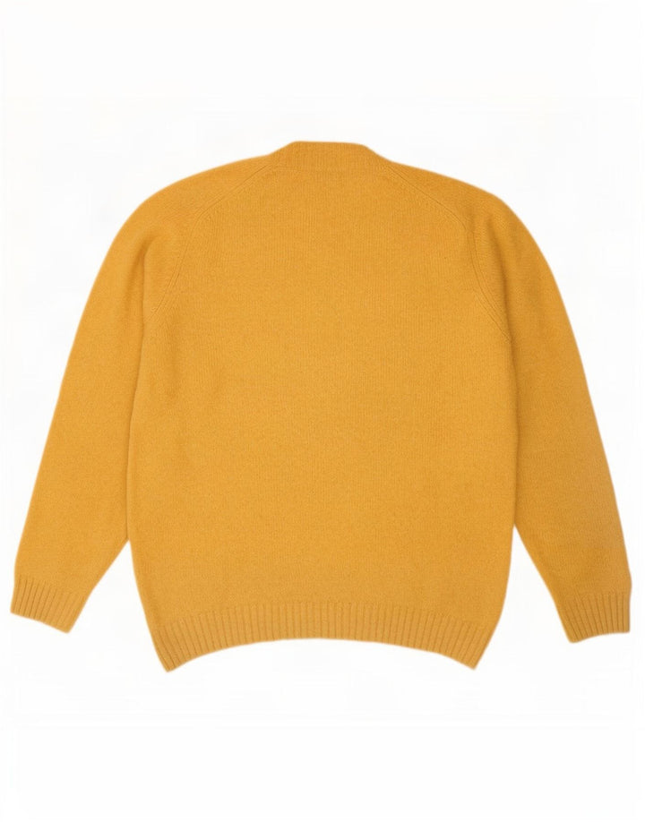Zara Hombre Jersey Cuello Redondo Jersey XL Lana Amarilla