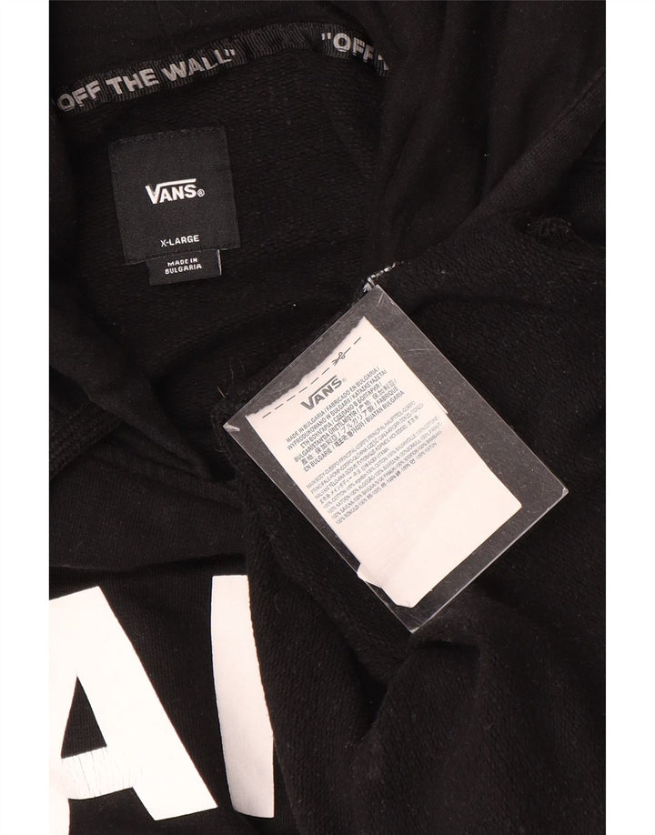 VANS Hombre Graphic Sudadera con capucha Jumper XL Negro Algodón