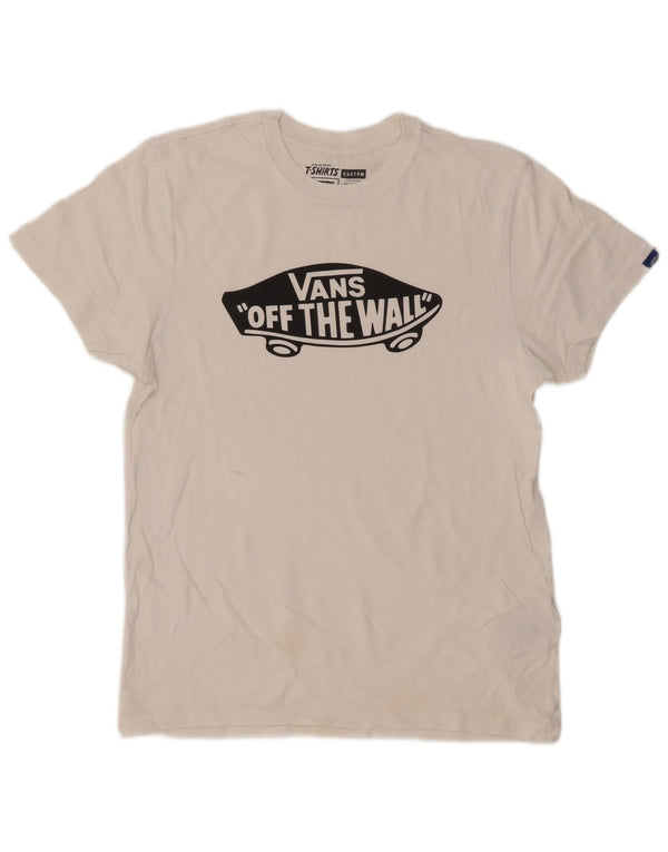 Vans Camiseta con gráfico de ajuste personalizado para hombre Top mediano de algodón blanco
