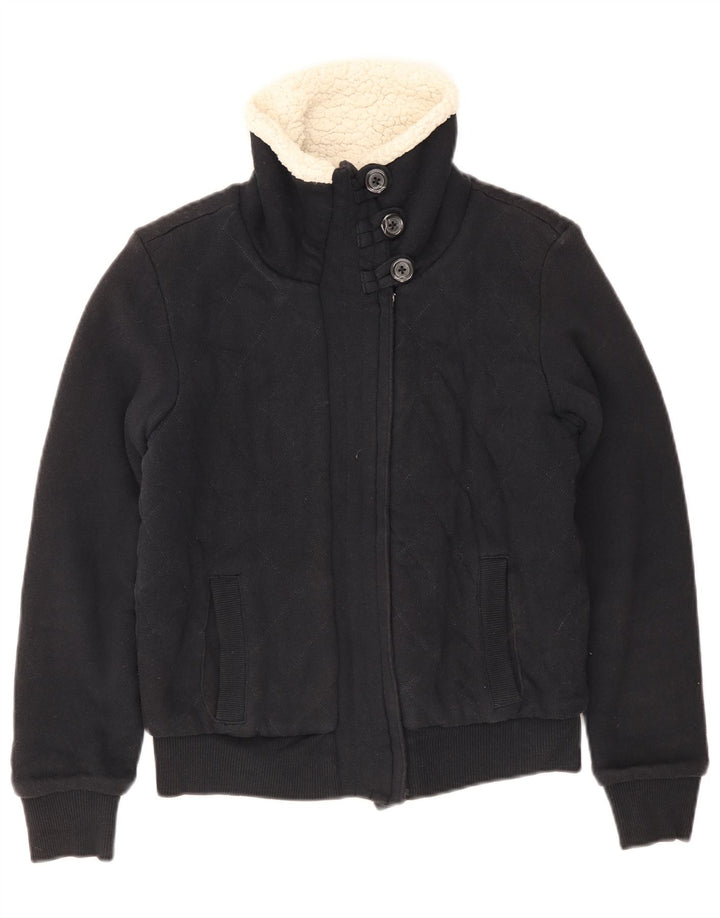 Gap Chaqueta Bomber Sherpa para Mujer UK 10 Small Azul Marino Algodón