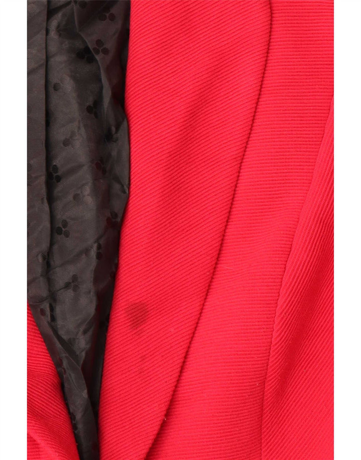 Marks & Spencer Chaqueta tipo blazer con 1 botón para mujer UK 40 XL Poliéster rojo