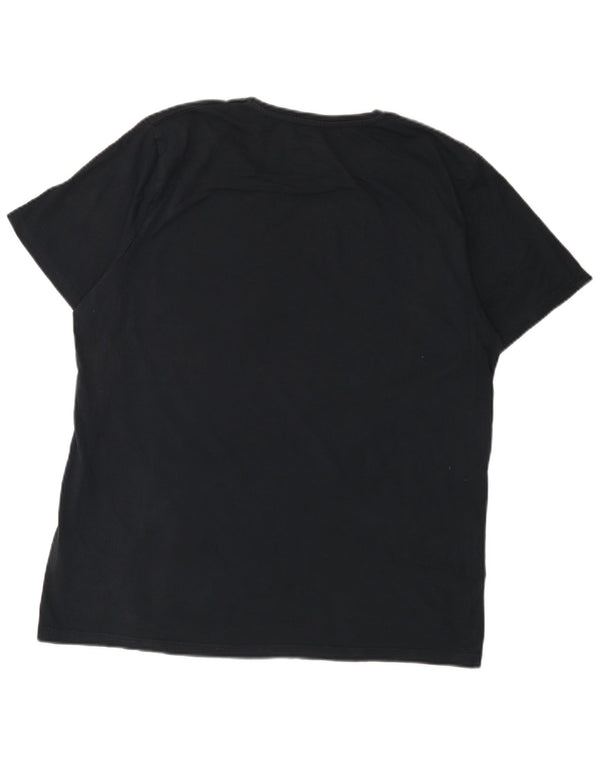 Jack & Jones Camiseta gráfica para hombre Top 2XL Algodón negro