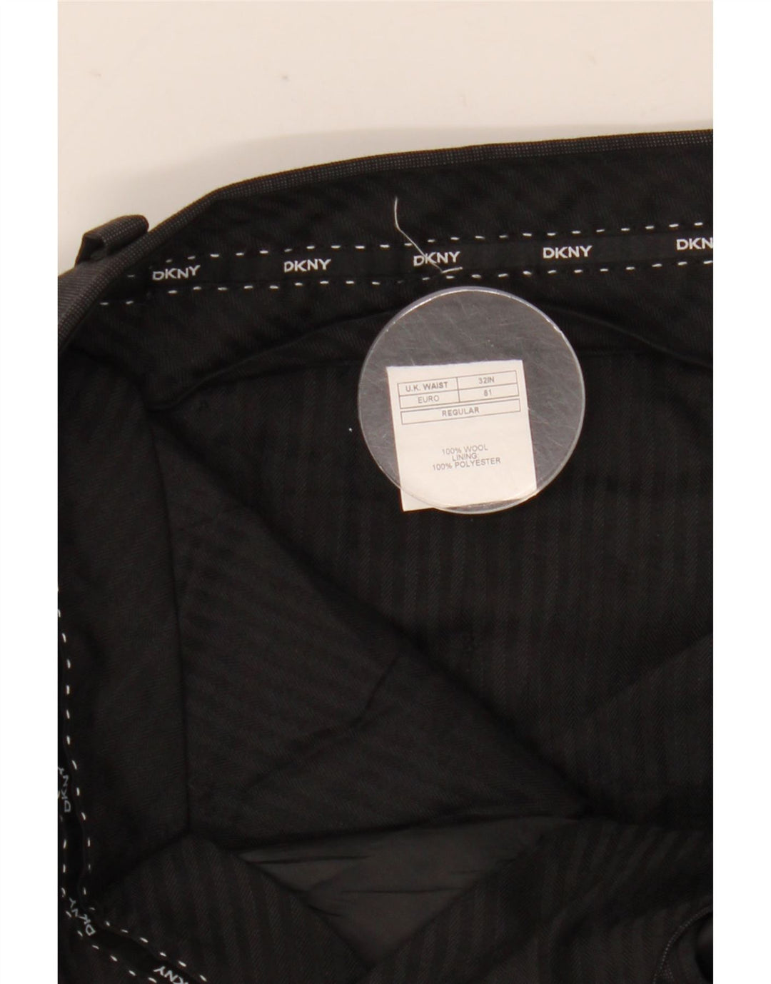 Pantalón de traje ajustado Dkny para hombre W32 L31 Lana gris