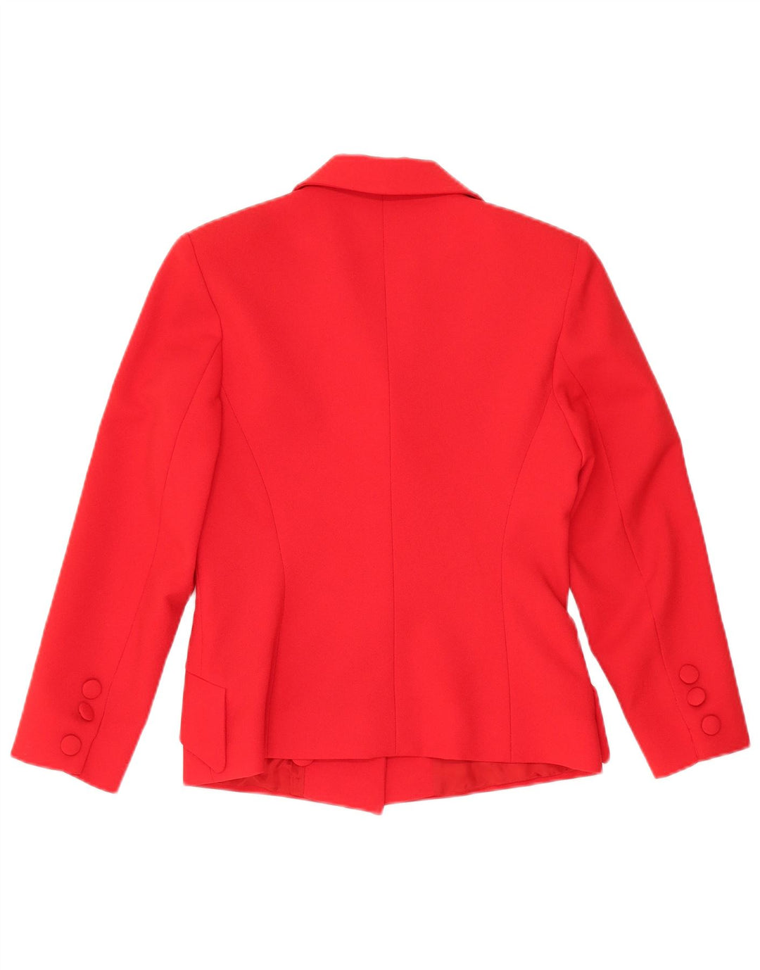 Vintage mujer 4 botones Blazer chaqueta IT 40 pequeña lana roja