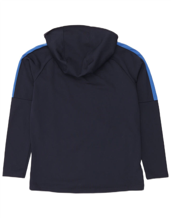 NIKE Hombre Dri Fit Sudadera con capucha Jumper Medium Azul marino Colorblock Poliéster