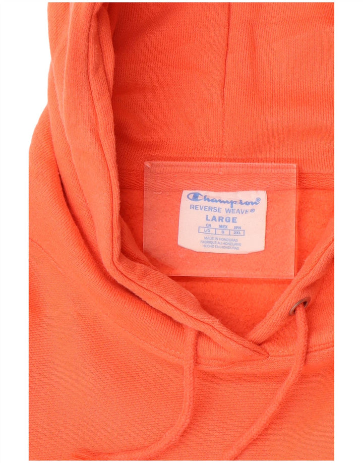 CHAMPION Jersey con capucha extragrande de tejido inverso para mujer UK 40 Grande Naranja