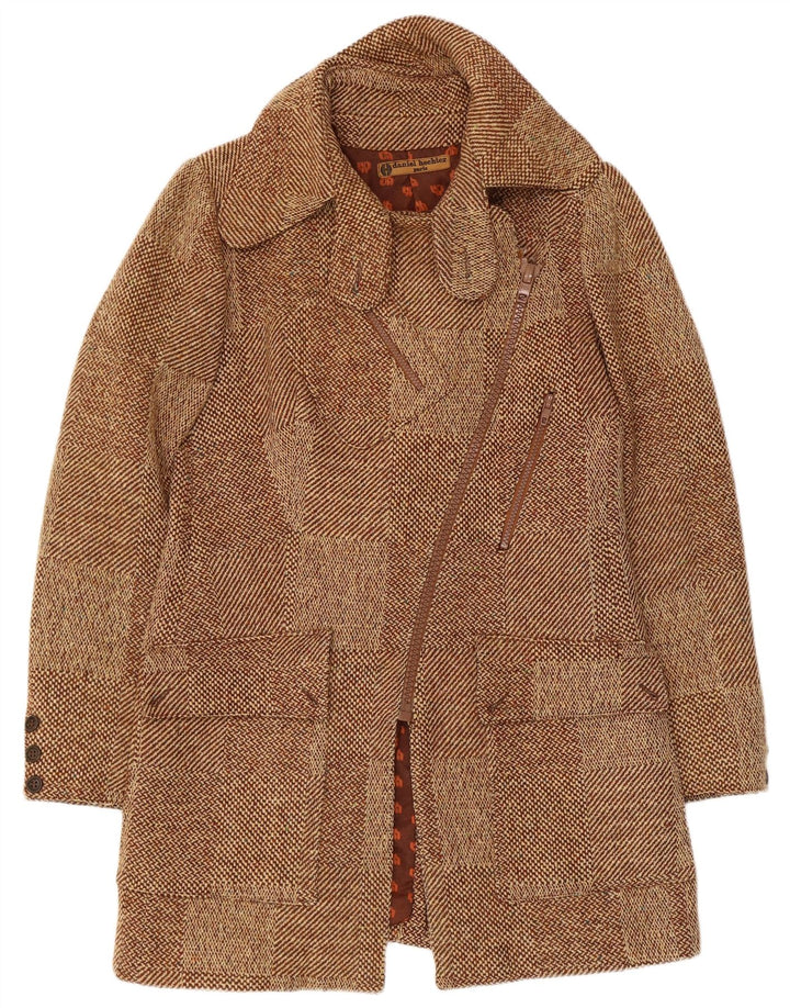 Daniel Hechter Abrigo para mujer UK 8 Small Brown Check