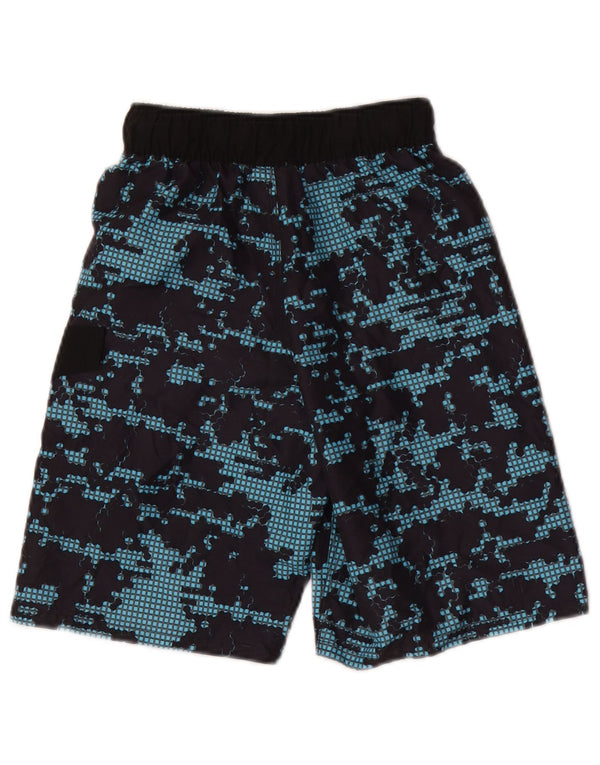 Adidas Pantalones cortos deportivos con estampado gráfico para niños 8-9 años Pequeño azul deportivo geométrico