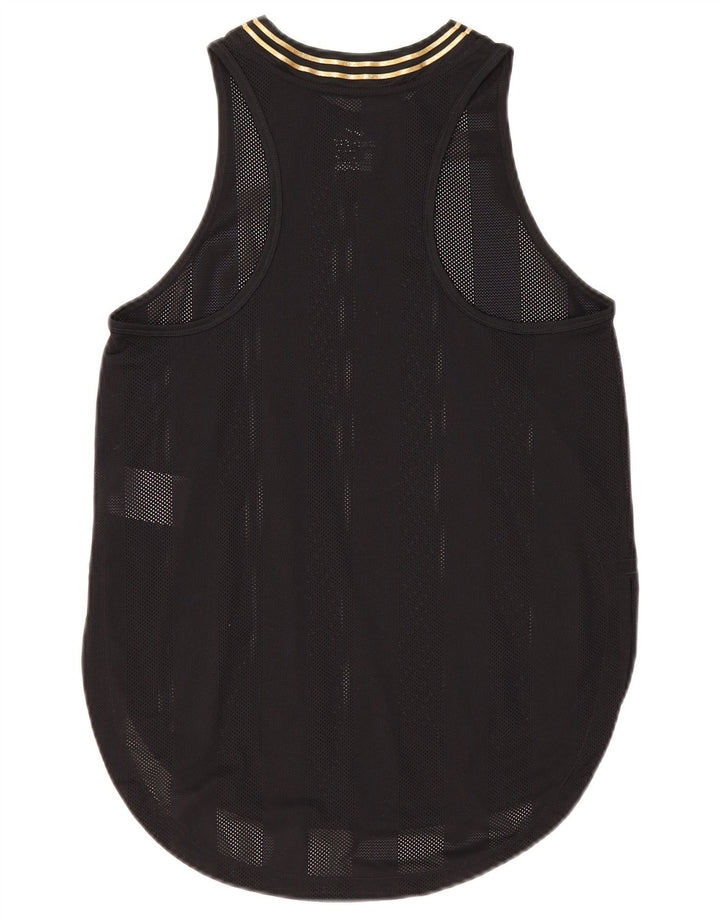 Nike Mujer Dri Fit Chaleco Top UK 10 Pequeño Nylon Negro