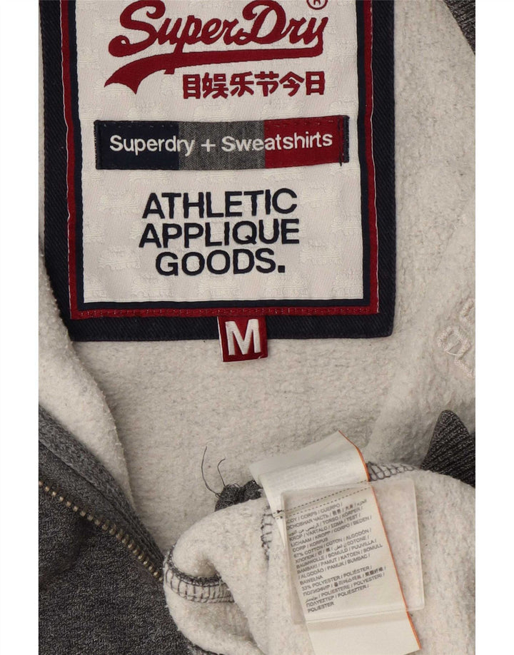 Superdry Chaqueta de chándal para hombre de algodón gris medio