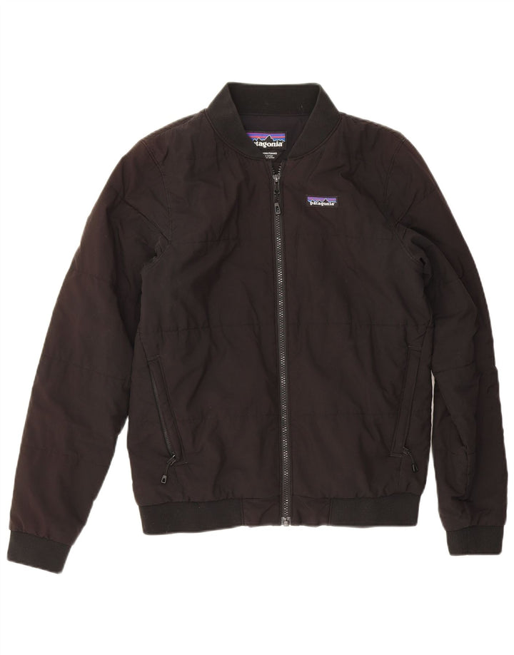 Patagonia Mujer Chaqueta Bomber Extragrande UK 10 Small Poliéster Negro