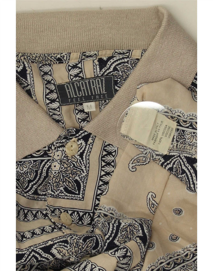Camisa tipo jersey de manga corta para hombre Alcatraz Viscosa paisley beige medio