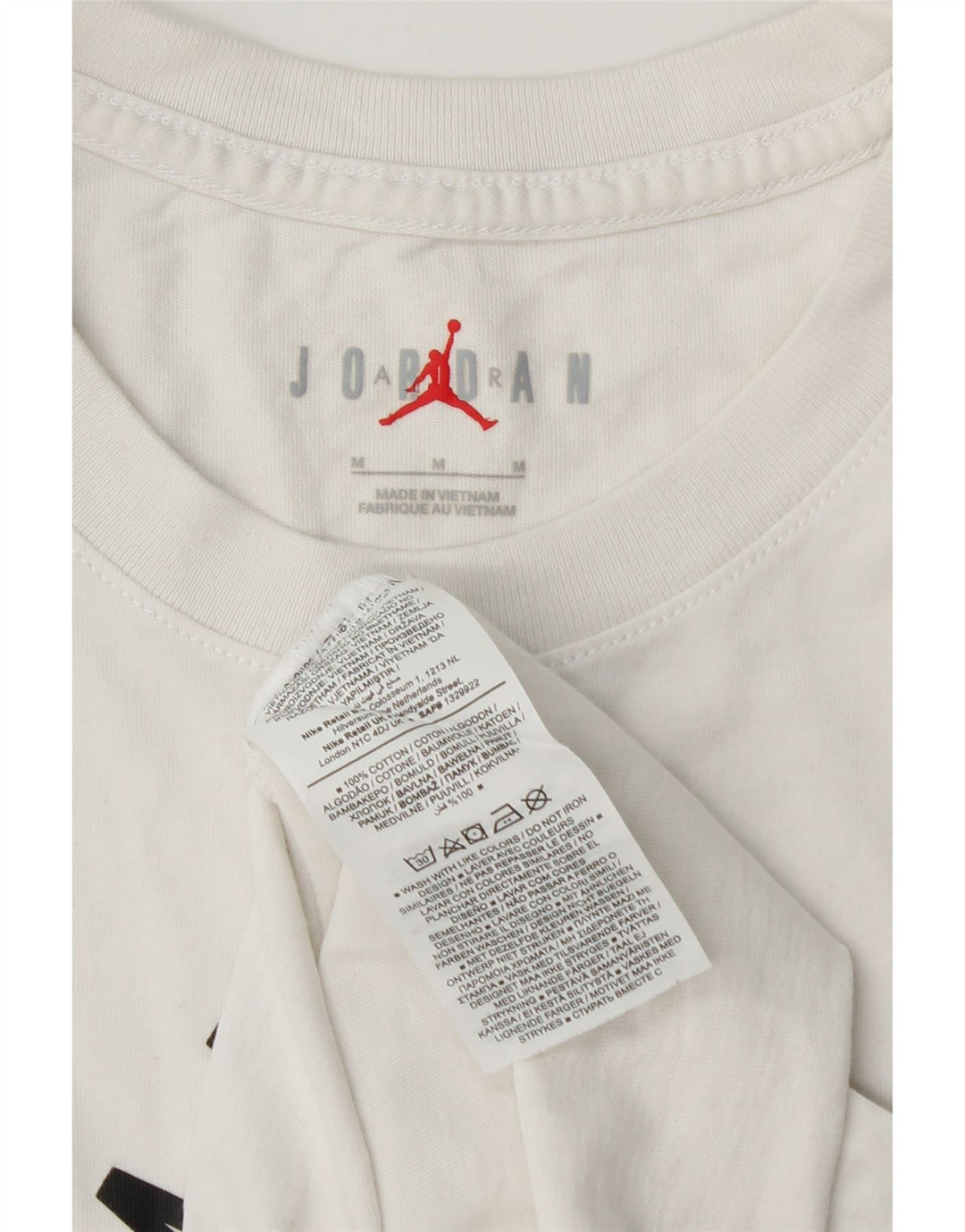 JORDAN Camiseta gráfica para hombre Top Medium White Cotton