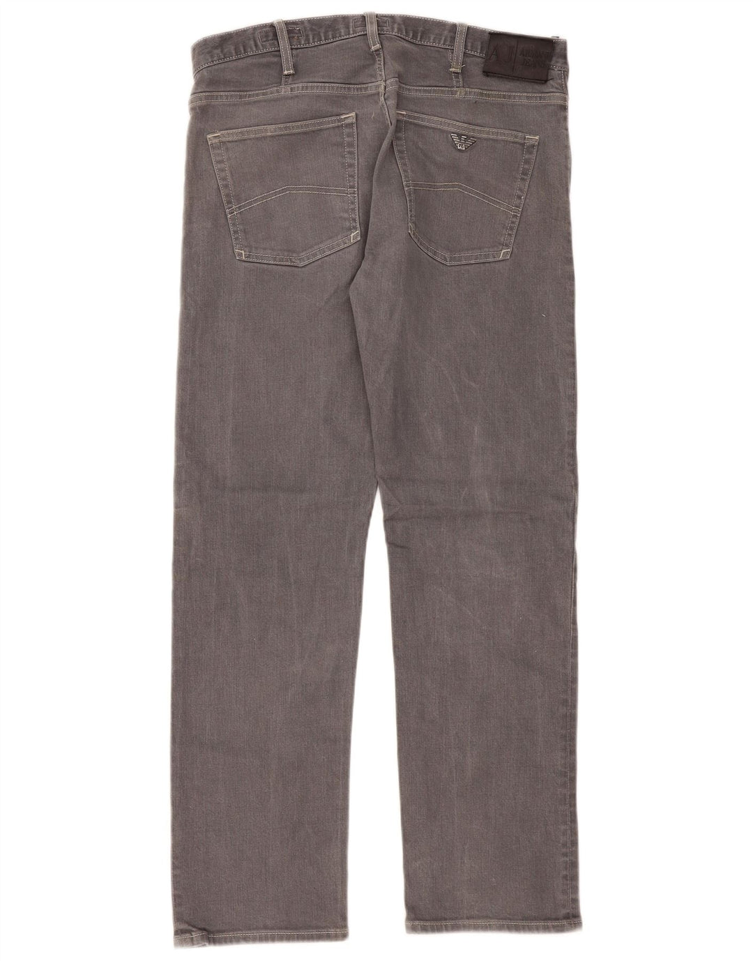 Vaqueros Armani Mujer Regular Rectos W34 L32 Algodón Gris