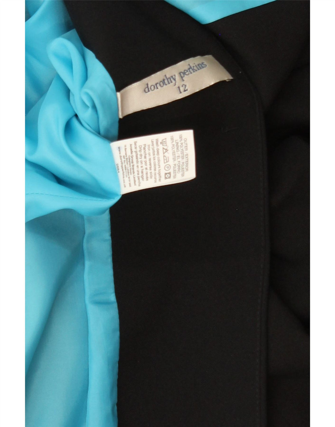 DOROTHY PERKINS Womens Longline 2 Button Blazer Jacket UK 12 Medium  Black Vintage Dorothy Perkins and Second-Hand Dorothy Perkins from Messina Hembry 