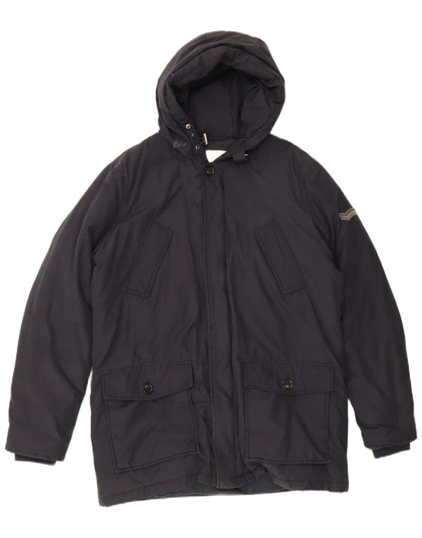Chaqueta acolchada con capucha para hombre Gas UK 42 XL Algodón azul marino