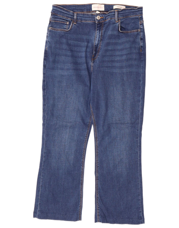 Marks & Spencer Vaqueros acampanados ajustados para mujer UK 40 Large W32 L25 Azul