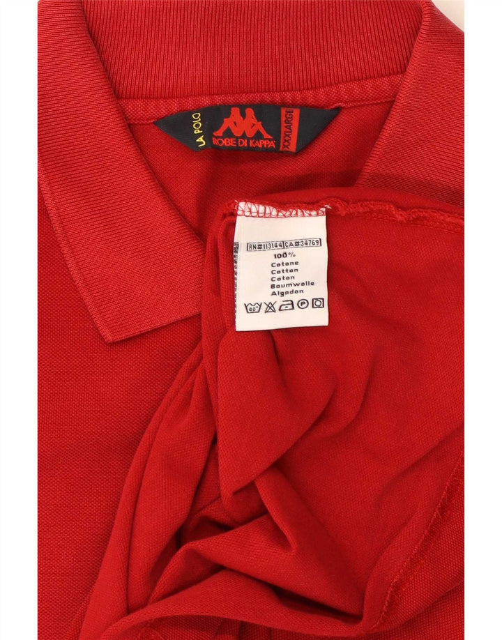 Kappa Polo Hombre 3XL Algodón Rojo
