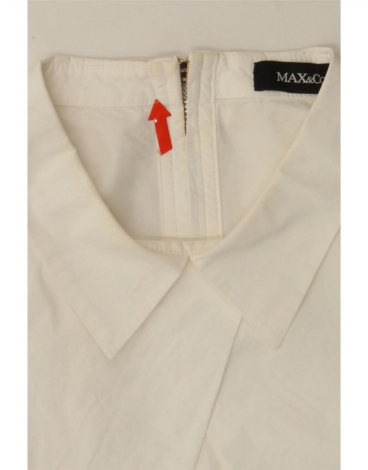 MAX & CO. Womens Pullover Shirt Blouse UK 12 Medium White Vintage Max & Co. and Second-Hand Max & Co. from Messina Hembry 