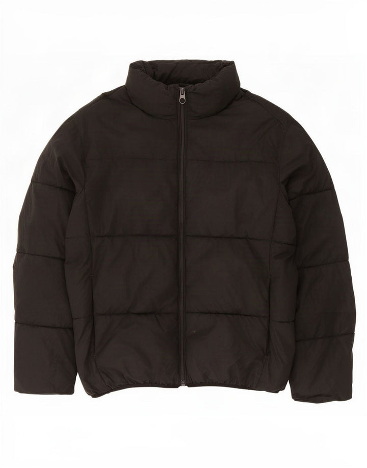 Zara Hombre Chaqueta Acolchada UK 40 Grande Poliéster Negro