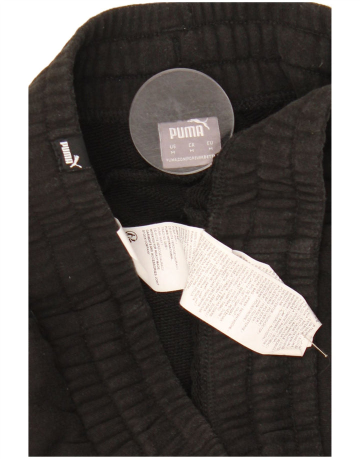 Pantalones cortos deportivos Puma para hombre de algodón negro mediano