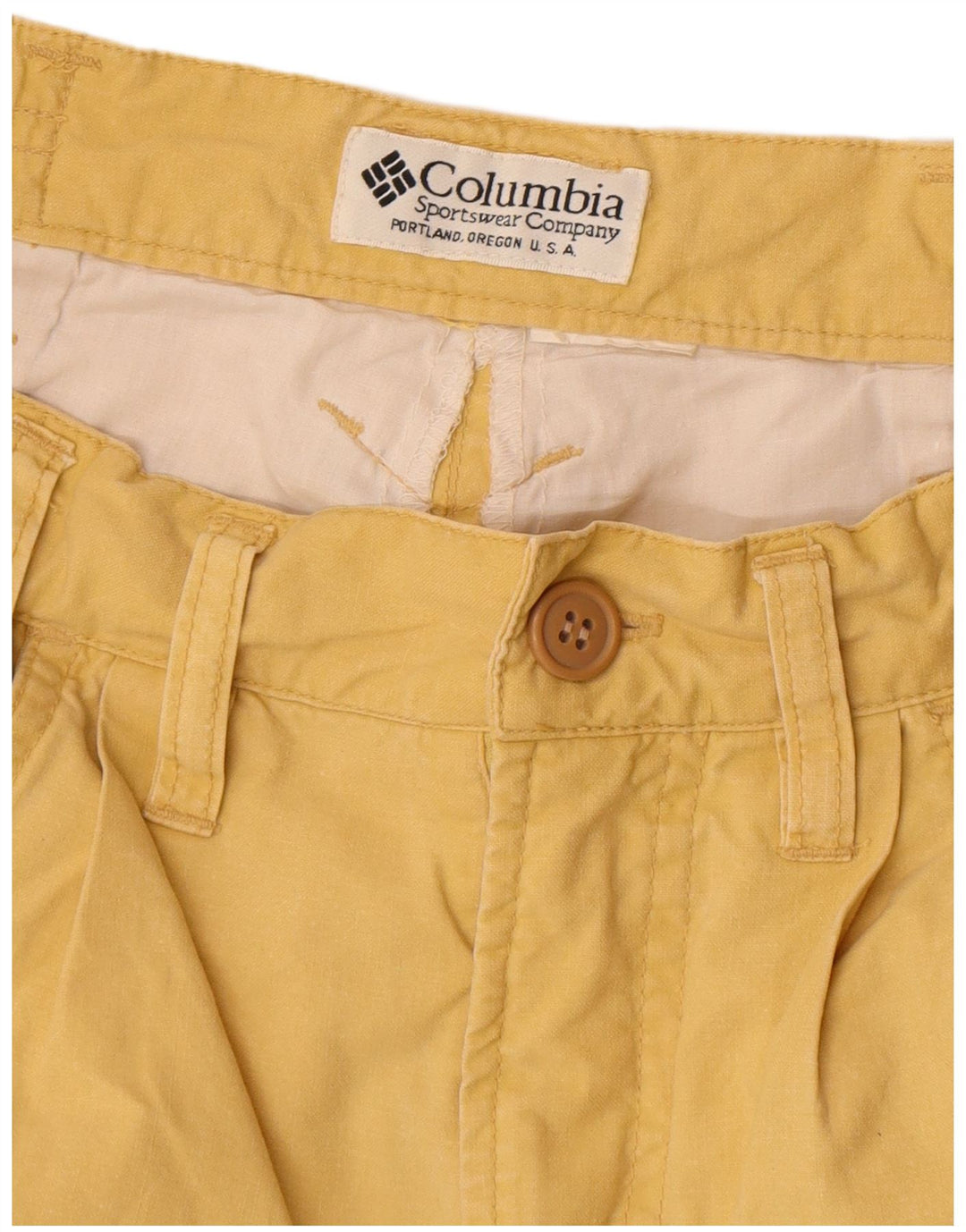 Columbia Shorts Cargo Hombre W28 Small Amarillo