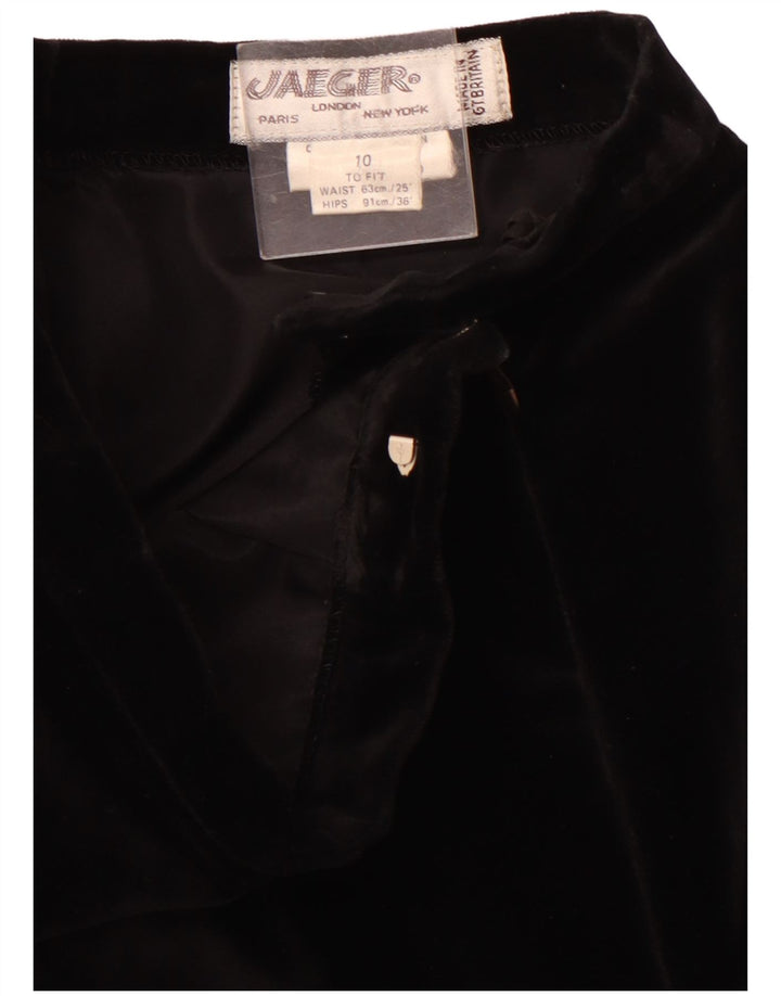 JAEGER Falda larga de cintura alta para mujer UK 10 Small W24 Algodón negro