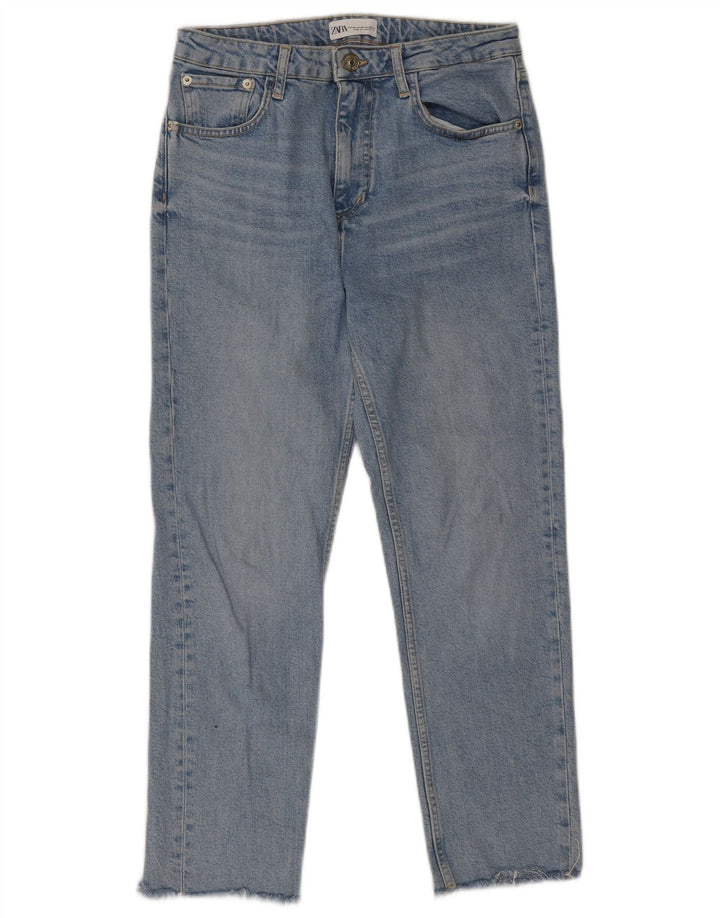 Zara Jeans Rectos Mujer EU 40 Medium W30 L26 Algodón Azul