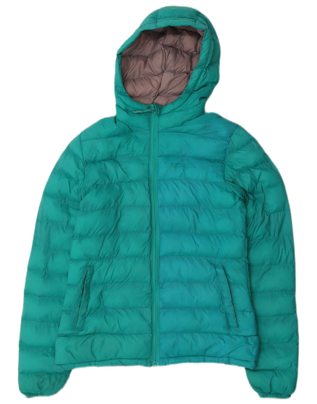 Chaqueta acolchada con capucha para mujer Mountain Warehouse UK 8 Small Verde Colorblock