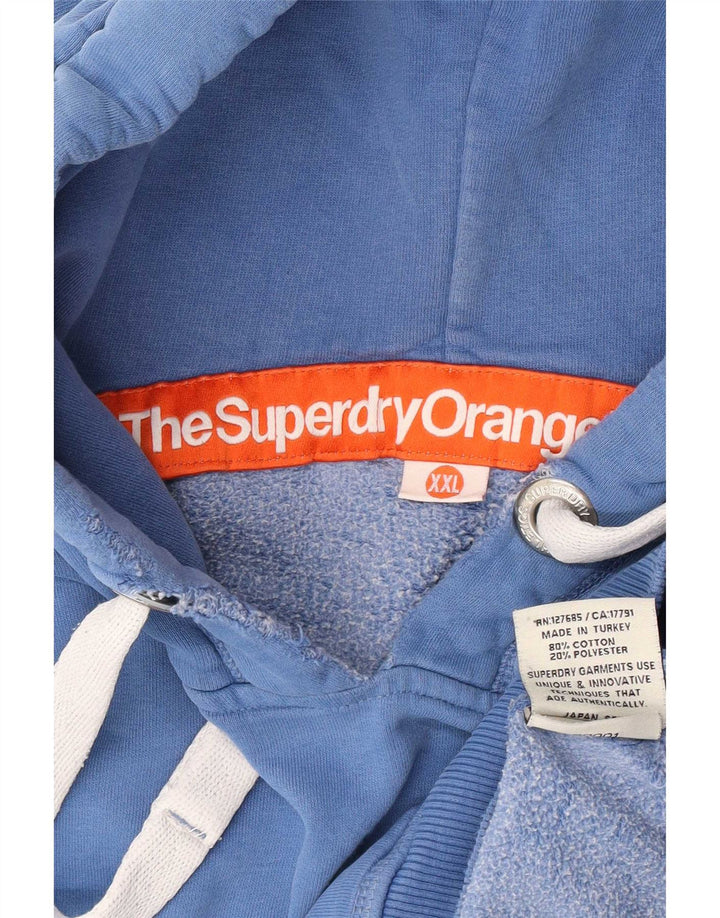 Superdry Jersey con capucha para hombre 2XL Algodón azul