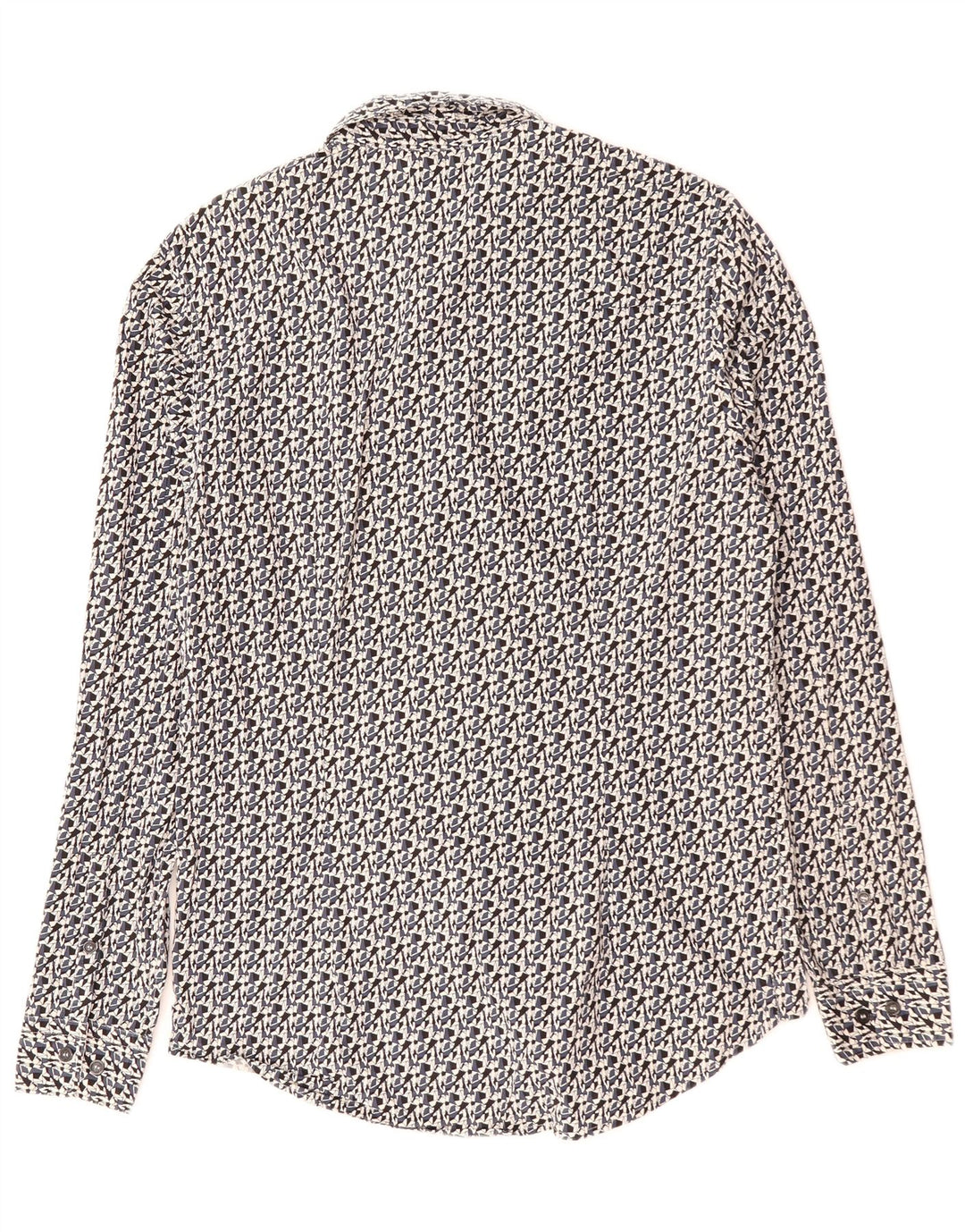 CALVIN KLEIN JEANS Camisa slim fit para hombre Algodón geométrico negro mediano