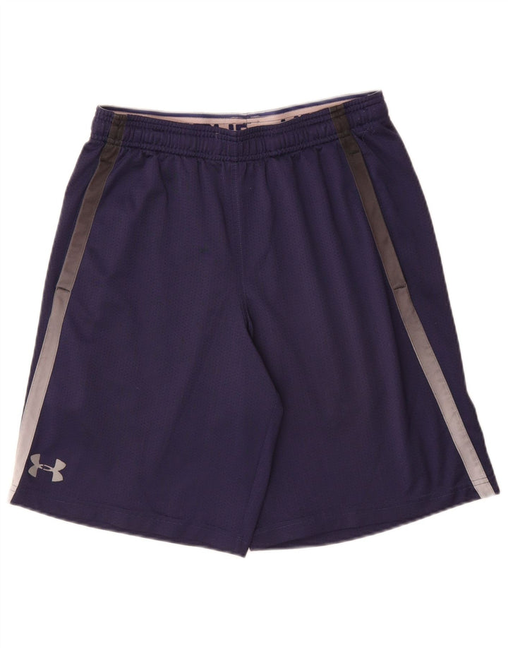 Under Armour Pantalones cortos deportivos Heat Gear para hombre Poliéster azul marino mediano