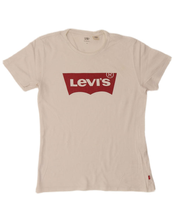 Levi's Camiseta gráfica para hombre Top Small White