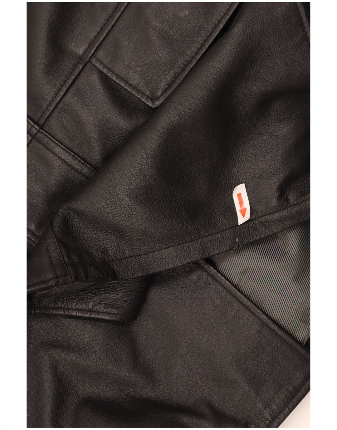 ROVER&LAKES Abrigo de cuero para hombre IT 48 Cuero negro mediano