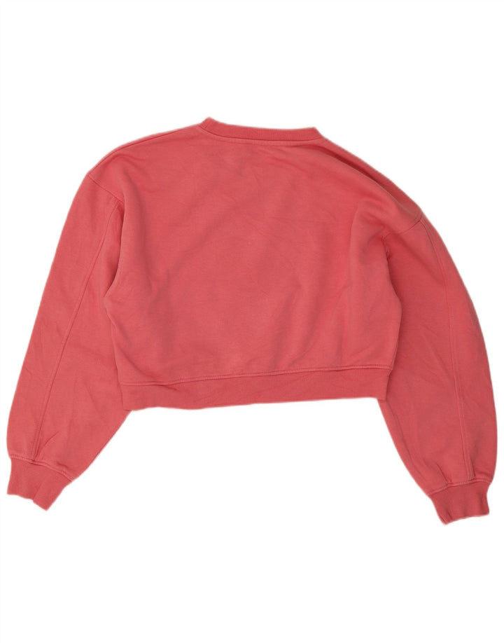 Zara Mujer Crop Oversize Sudadera Jumper UK 10 Small Rosa