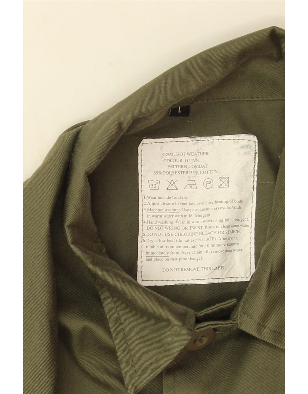 Vintage hombres chaqueta utilitaria Reino Unido 40 poliéster caqui grande