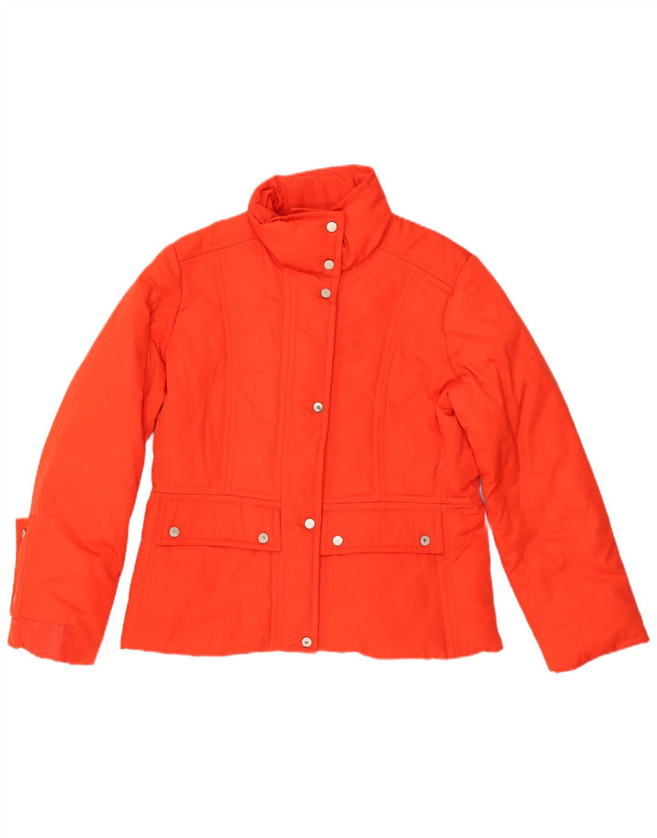 TOMMY HILFIGER Chaqueta acolchada para mujer UK 44 Grande Naranja Poliéster