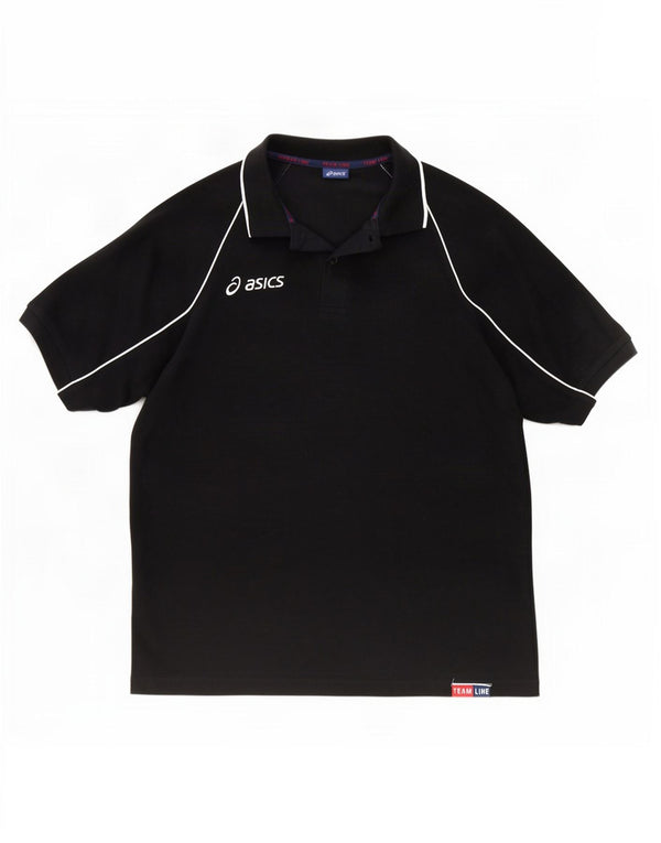 Polo Asics Hombre XL Algodón Negro