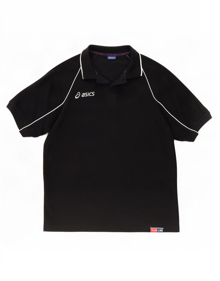 Polo Asics Hombre XL Algodón Negro