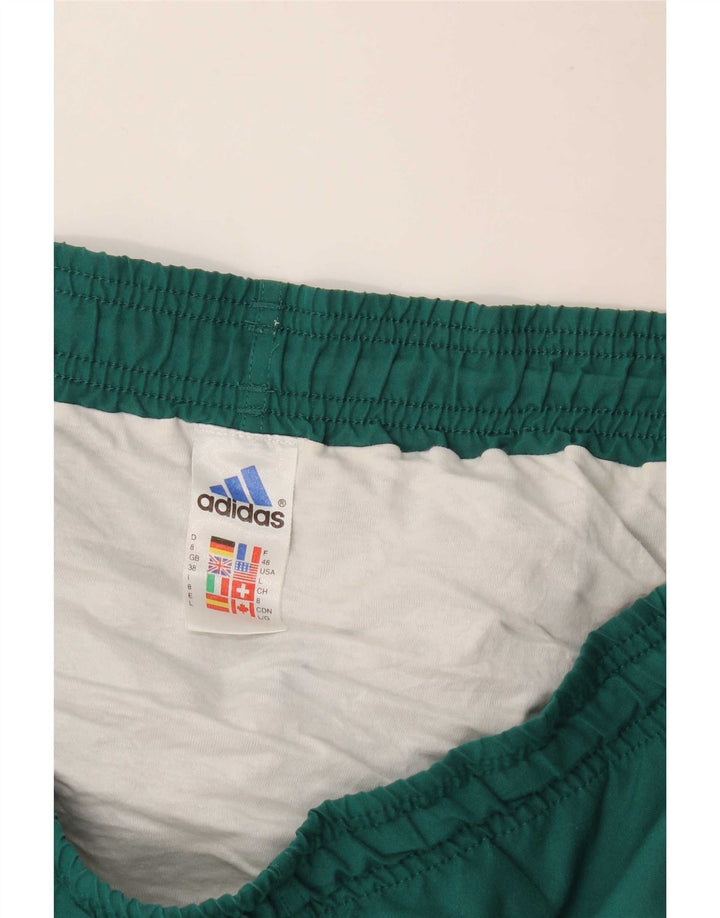 Adidas - Pantalones cortos deportivos para hombre, poliéster verde grande