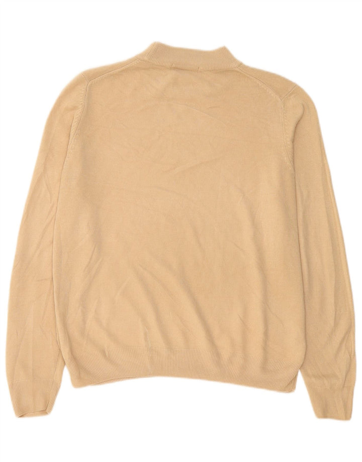 Marks & Spencer Jersey con cuello alto para mujer, talla 40, color beige
