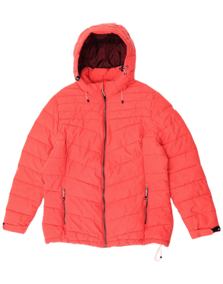 Killtec Chaqueta Acolchada Extragrande con Capucha para Mujer UK 40 XL Poliéster Rojo