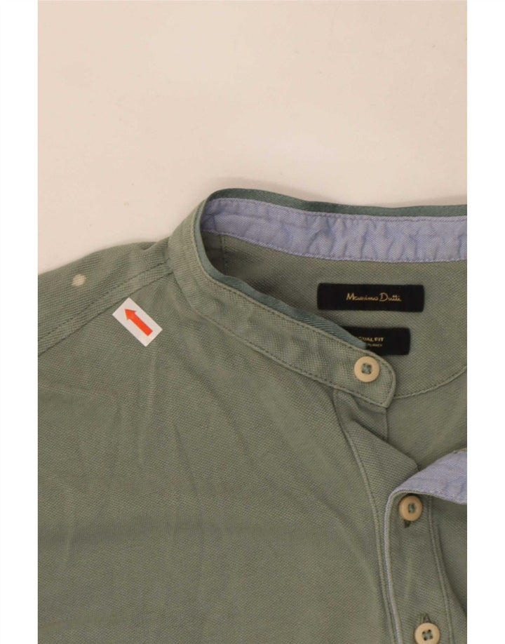 Massimo Dutti Polo Casual Fit Verde Medio Hombre