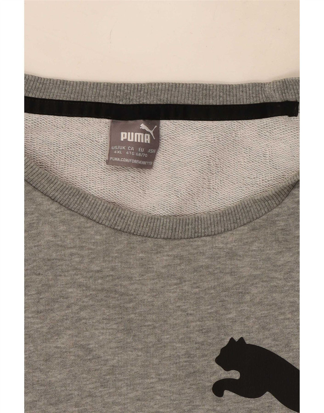 Puma Sudadera gráfica para hombre Jumper 4XL Algodón moteado gris