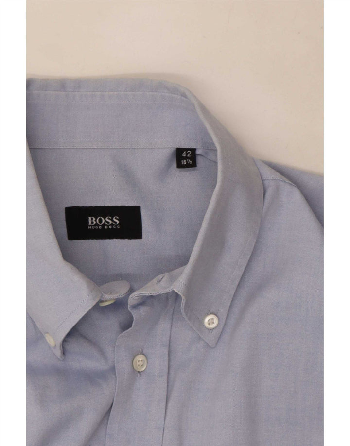 Hugo Boss Camisa para hombre Talla 42 16 1/2 Grande Azul